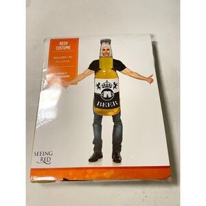 Men's Seeing Red Beer bottle Halloween Costume One pc One Size